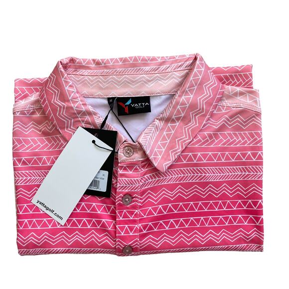 YATTA GOLF Men's Golf Polo Shirt Tribe Vibe Stretch Wicking UPF Size Large NEW - Picture 4 of 11